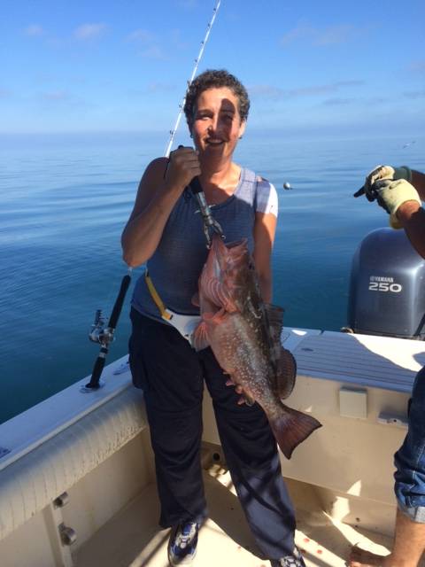 Susan "Ms. BirdDog" with nice Red Grouper