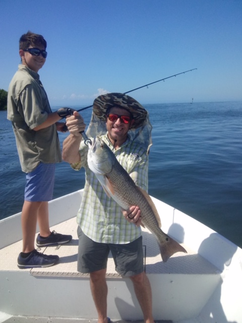 Captain Kyle showing his crew a fun day and some great dinner too