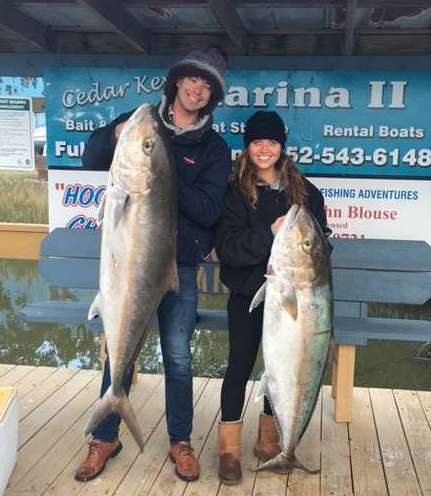 Two monster Amberjacks, nice job