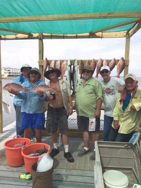 Mike and crew on snapper with Captain John