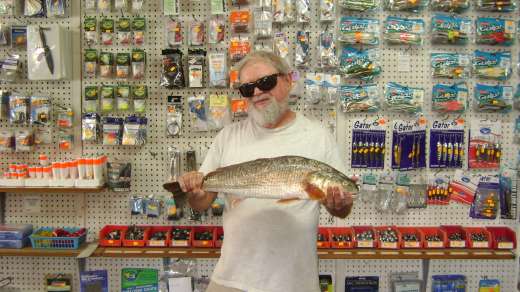 Frank Merillat with Cedar Key Marina's November 2015 Winning Redfish