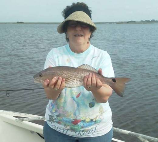 Mrs. Centamore with a Cedar Key Redfish