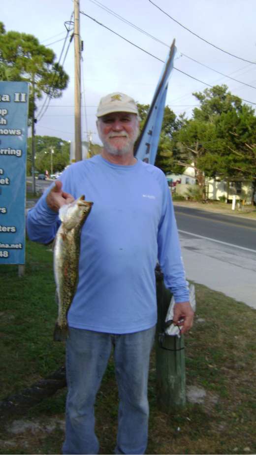 Mr. John with a nice trout caught near Snake Key