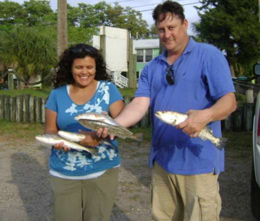 Mr. & Mrs. Cozart caught some nice trout near Snake Key