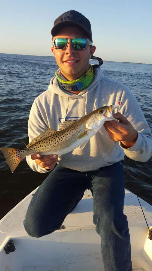 Mike Daughtry with nice keeper trout