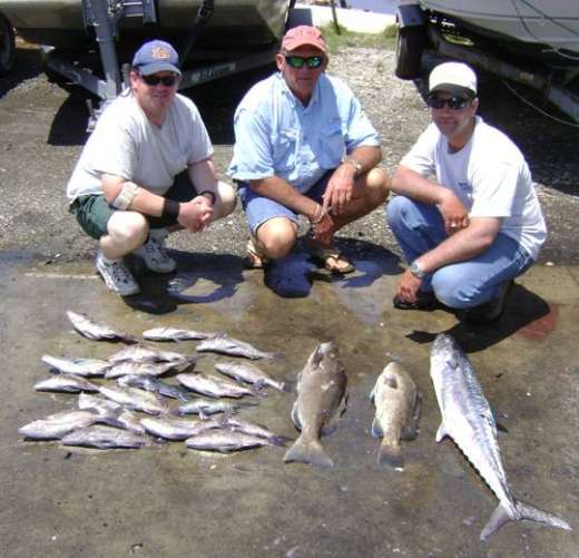 Some grouper, a king, a mess of sea bass and grunts make a good meal and great half day trip